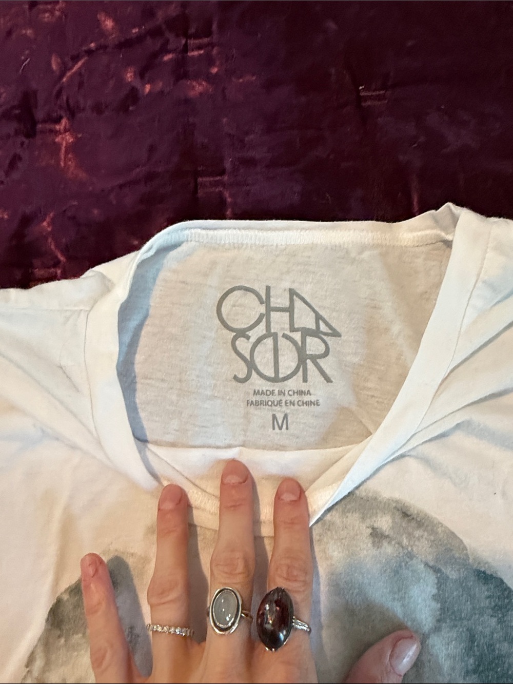 Chaser White Short Sleeve Skull Graphic Tee - Picture 2 of 2